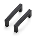 Ravinte Matte Black Cabinet Handles Square Pulls 3-1/2 Inch 3 Pack - size: 4 Inch (3-1/2 Inch Hole Center)