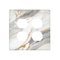 White Gray Gold Marble Light Switch Cover Decorative Wall Plate - color: 2 Gang Double Duplex Outlet