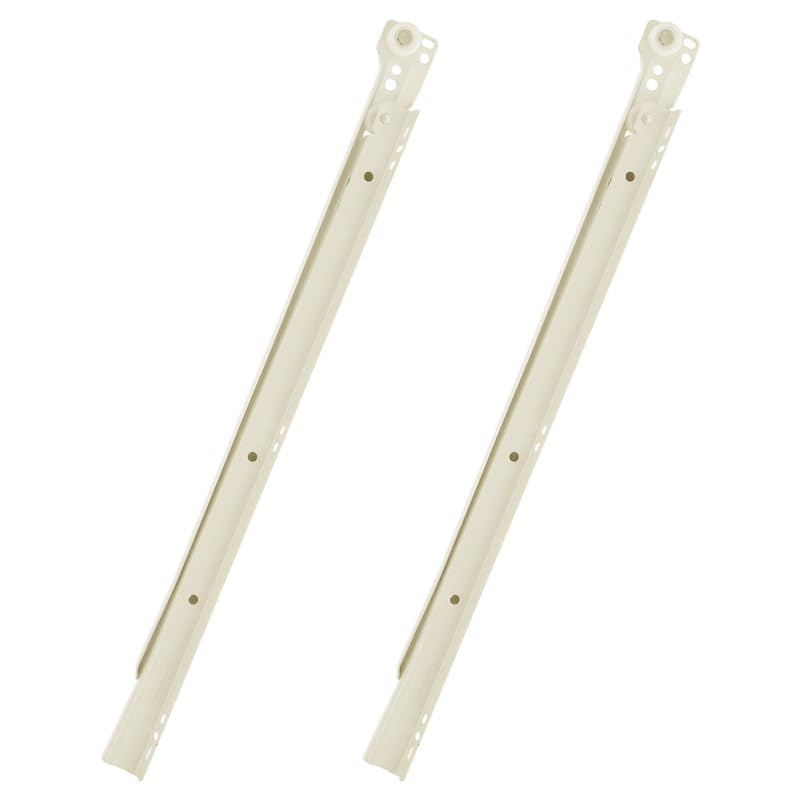 Lurrose Drawer Replacement Rails 2 Pack 13.77 in Drawer Slide Track Heavy Duty Slides with Smooth Operation Locking Mechanism for Wardrobes Dressers Keyboard Trays