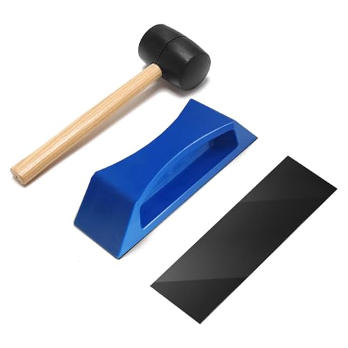 Floor Gap Fixer Tool – Easy Plank Grabber with Mallet & Washable Pads, Quick Flooring Tools for Laminate, Vinyl & Hardwood Repair at Home-Blue - color: Blue