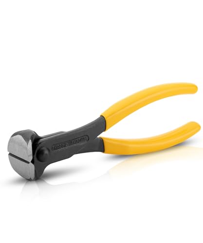 Bates- Nail Puller, Yellow, Nail Remover Tool, Cutting Pliers, Carpenter Tools, Staple Puller, Nail Puller Tool, End Cutting Pliers, Nail Pliers, Nail Pulling, Nail Puller Pliers, Nippers Tool - color: Yellow, size: 7", 1 Pack