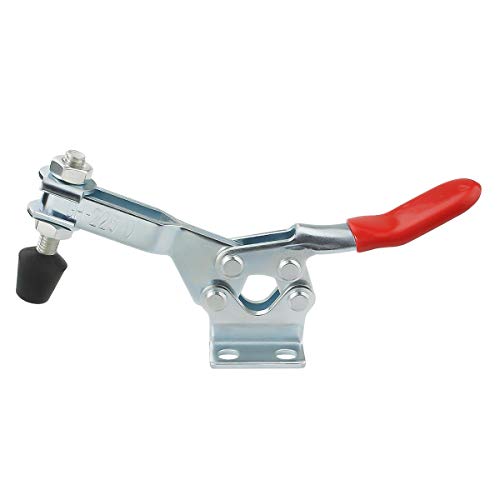 2Pack Toggle Clamp, 500 lbs Holding Capacity, 225D Quick Release Horizontal Clamps w/Antislip Rubber Pressure Tip for Woodworking Jigs and Fixtures, Welding, Drill Press, Crosscut Sled - style: 225D, 2PK