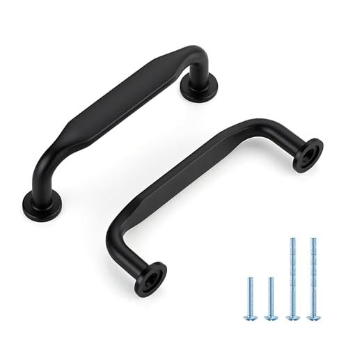 HOME EDIT Matte Black Solid Cabinet Handles & Pulls 3 Inch 10 Pack - color: Matte Black, size: 3 inches Hole Center