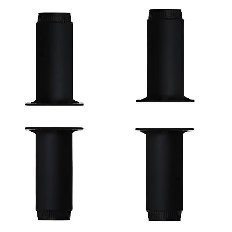 Furniture Legs 4 Inch, Sofa Legs for Cabinet Couch Shelves Table,Set of 4, Black, 4" Hx2 W