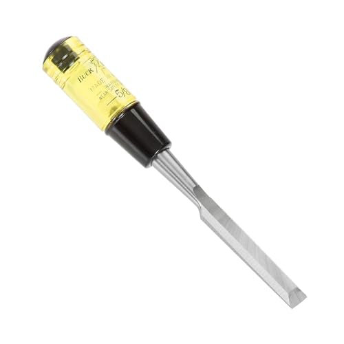 Buck Brothers 120104BC 5/8" Wood Chisel Made in USA, For Paring and Finishing Cuts in Carpentry and Woodworking, Tempered Tool Steel Blade, Mallet-Safe Handle - size: 5/8"