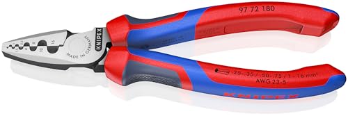 KNIPEX 97 72 180 Comfort Grip Crimping Pliers For Cable Links