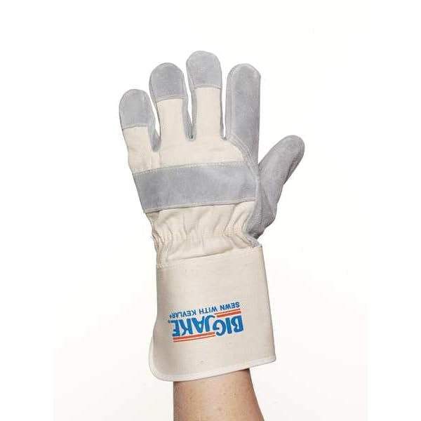 MCR Safety 1700XL Big Jake Cow Leather Sewn Kevlar Gloves, X-Large, Gray - size: X-Larg