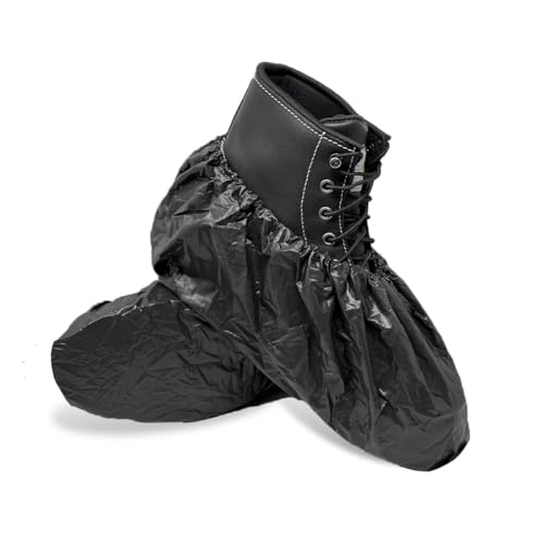 ShuBee Waterproof Shoe & Boot Covers Slip-Resistant Disposable for Plumbing Construction Floor Protection - 40 Pair - color: Black