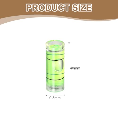HARFINGTON 15pcs Small Cylindrical Bubble Level Vials 40x9.5mm PMMA Mini Horizontal Bubble Spirit Level Measuring Layout Tools for RV TV Picture Frame Hanging Tool Leveler - size: 40x9.5mm