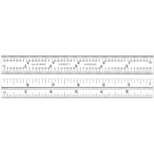 Starrett Blade Only for Combination Squares, Sets & Bevel Protractors, 6" L - size: 6", style: 4R Graduation