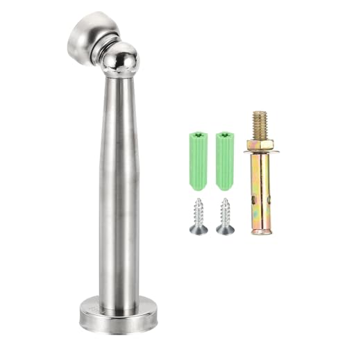 uxcell 6.7" Magnetic Door Stoppers, Wall Floor Mounted Magnetic Door Catch Holder, Stainless Steel Door Stops for Bedroom, Bathroom, Kitchen, Office, Silver - size: 6.7"