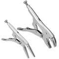 Locking Pliers Set, 2-Piece 7 Inch Curved Jaw and 6 Inch Long Nose