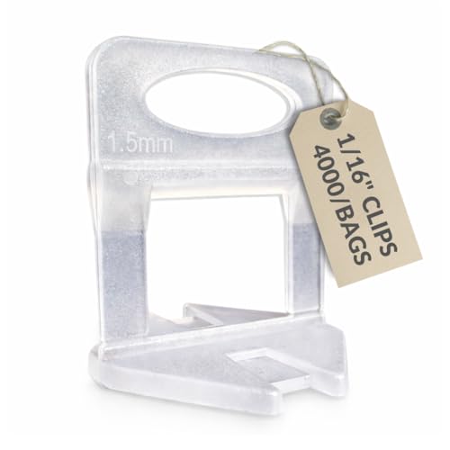 KMS 4000 Tile Spacers 1/16" – Tile Spacer Leveling System for Professional Tile Installation, Consistent Gap Tile Leveling Spacers - color: 4000 Tile Spacers 1/16"