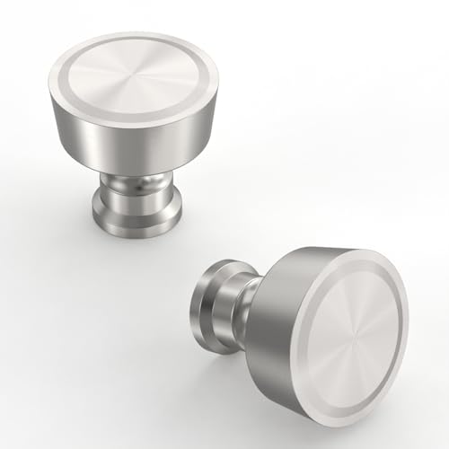 Asidrama Brushed Satin Nickel Kitchen Cabinet Knobs,10 Pack - color: Brushed Satin Nickel, size: Single Hole Knob
