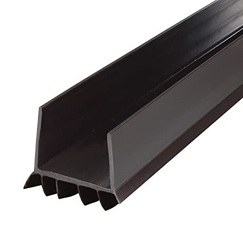 MD Building Cinch® U-Shape Slide-On Under Door Seal, Brown, 36in - color: Brown, size: 36 Inch