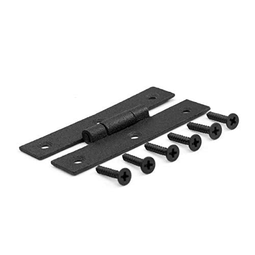 Renovators Supply Flush Mount Cabinet Hinges - Wrought Iron H Hinges for Cabinet Doors - Heavy Duty Cabinet Door Hinges - Kitchen Cupboard Hinges - Colonial Hinges for Home Improvement - Pack of 40 - size: Pack of 40