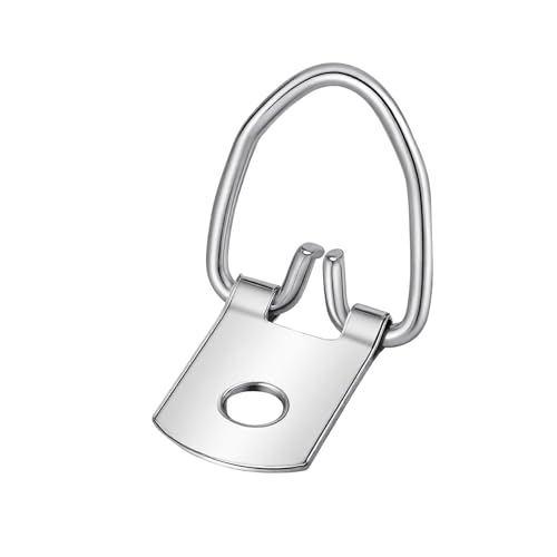 SHEUTSAN D Ring Picture Hangers, 1.25 Inch, 500 Pack with Screws, Single Hole Frame Hanging Hooks