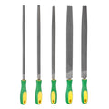 HARFINGTON 5pcs Metal File Set 12" Coarse Teeth High Carbon Steel Hand Files with PP Handle Square/Flat/Triangle/Half-Round/Round for Metal Wood Stone Grinding Polishing Engraving - size: 12 Inch, style: Coarse Teeth