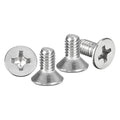 METALLIXITY M4-0.7x8mm Phillips Flat Head Bolts 304 Silver 50Pcs - color: Silver, size: M4-0.7x8mm