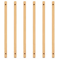 BENECREAT 6PCS Wooden Dowels with Two Holes, 11.8inch Navajo White Round Wooden Rod Sticks for Quilt Wall Hanging, Tapestry, Weaving, DIY Hardwood Craft, Hole: 5.5mm - color: Navajo White