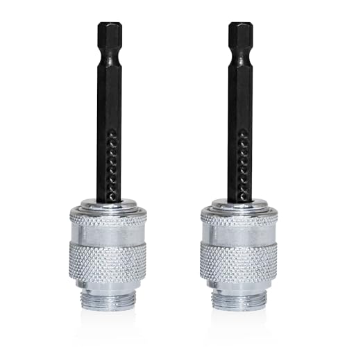 2PCS Wire Stripper Connecting Rod for Drill,Wire Stripper Adapters,Thread Diameter 0.6 Inches