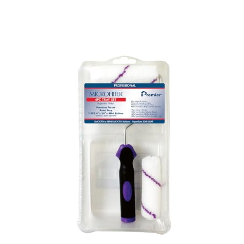 Premier, 44361, 4-Piece 4" Microfiber Mini Paint Roller Kit