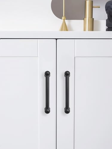 10 Pack 3 Inch Hole Center Black Cabinet pulls 100% Solid Heavy Duty Dresser Pulls Cabinet Drawer Pulls for Kitchen Cupboard Hardware - color: Black, size: 3 inch hole center