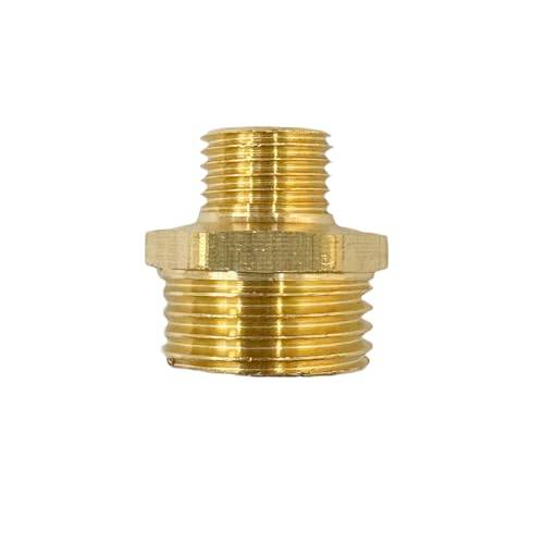 1/2" x 1/4" Male Threaded Hex Nipple Reducer Brass NPT Pipe Fitting Adapter Straight Connectors Pack of 2 - size: 1/2" x 1/4" -2 Pack