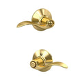 SCHLAGE Accent Bed/Bath Privacy Door Handle with Lock, Bright Brass - color: Bright Brass, size: 1 Pack