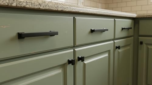 Alzassbg Antique Brass Cabinet Pulls and Handles 10 Pack, AL3061MB - color: Matte Black, size: 5" Hole Center