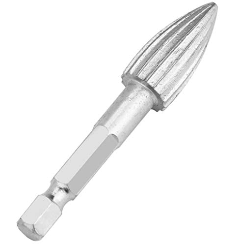 High Speed Steel Rotary Files 5pcs 1/4inch Hex Shank High Speed Steel Burrs Rotary Files Tools for Aluminum and Iron Hardware