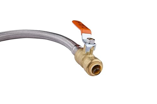 1piece EFIELD 12"L Push-fit Valve Water Heater Connector,3/4"FIP x 1/2" - size: 12 Inch, style: 1/2''x3/4''