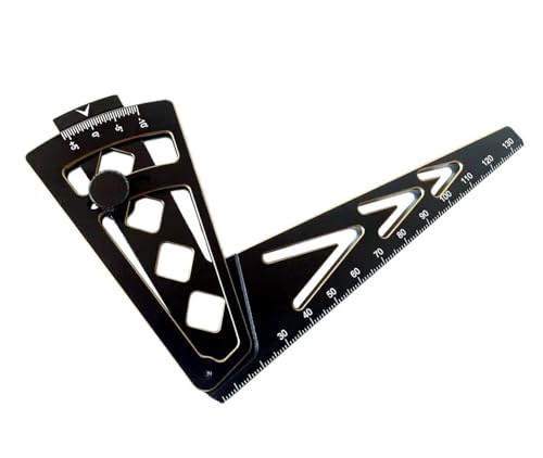 RC Car Camber Gauge Adjustable Wheel Rim Camber Gauge for 1/10 1/8 Crawlers - color: Black+gold
