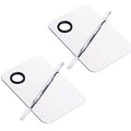 2 Pcs Stainless Steel Cosmetic Makeup Palette, Professional Cosmetic Mixing Makeup Palette Spatula Makeup Artist Tool, Beauty Salon Color Cream Mixing Palette With A Spatula Makeup Nail Art Palette - size: 2PCS