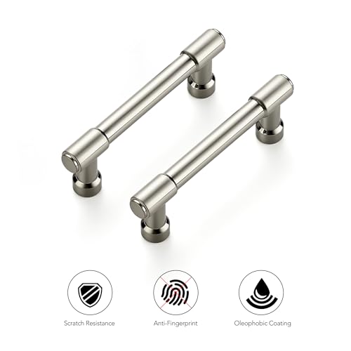 Ravinte Brushed Nickel Kitchen Pulls Cabinet Handles 3 Inch 10 Pack - color: Brushed Nickel, size: 3 Inches Hole Center