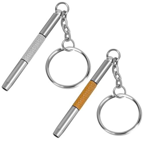 UNEAK - Eyeglass Screwdriver Repair Kit Silver & Yellow Precision 3 in 1 Mini Screwdrivers Set Keychain Glasses, Sunglasses, Sunglass, Watch, Electronics, Eyeglasses, Flat Head, Phillips, Hex - color: Silver Yellow