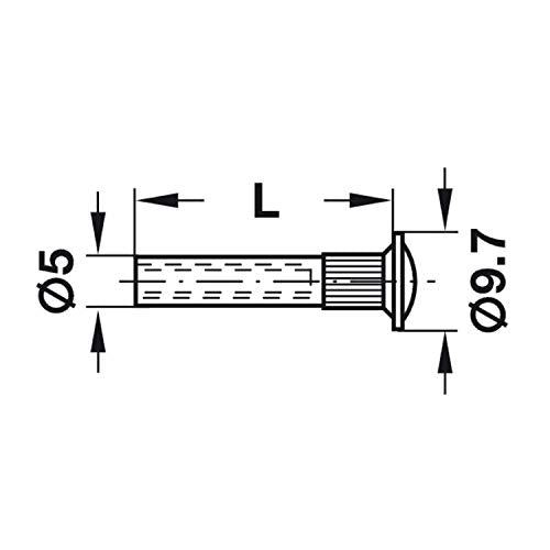 25 Pack Multipurpose Furniture Screws Cabinet Panel Connector Binding Barrels, 27mm (1-1/16") Sleeve with 16mm (5/8") Universal Head Inter Screws, M4 Bolts