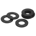 uxcell 75Pcs M6 304 Stainless Steel Flat Washers, ID 6mm, OD 14mm, Thickness 1mm Round Metal Washers for Screws Bolts, Outdoor Construction, Black - size: M6*14*1mm