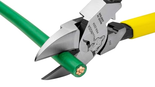 Tsunoda PKN-225A High-Leverage Heavy Duty Diagonal Cutters 9-inches (225mm) - size: 9-inches PVC Dipped Handle
