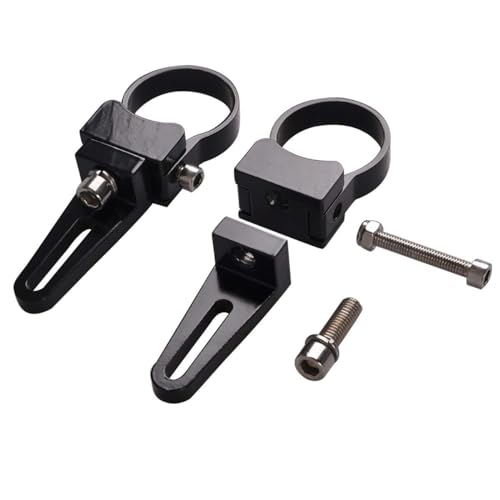Universal-Fit 360° Adjustable 1.75" Tubular Clamp Light Mounts for Offroad LED Light Bar Easy Positioning on Trucks & SUV Tube Surface, High-Grade Light Weight Aluminum, Black Sleek Finish, 2 PCS Set - size: 1.75" (44mm)