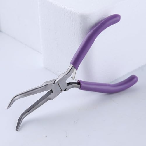 SPEEDWOX 45° Bent Needle Nose Pliers With Smooth Jaw for Jewelry & Fishing - style: Bent Needle Nose Pliers with Smooth Jaw