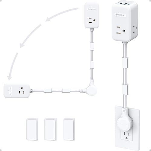 TROND Electrical Outlet Extender 360° Rotating Plug with 20W USB C, 18in - size: 1.5 FT 360° Rotating Plug
