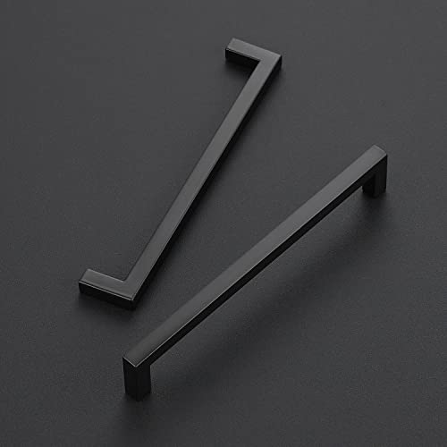 Ravinte Matte Black Cabinet Handles Solid Cabinet Pulls 6-1/4 Inch 5 Pack | Zinc Alloy, Slim Square Bar Grip, Smooth Drawer Pull Feel, Kitchen Cabinet Update, For Cupboards, Dressers, Drawers, Hardware - color: Black, size: Flat Black 6-1/4'' Hole Center
