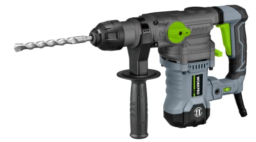 WORKPRO 1-1/4 Inch SDS-Plus Rotary Hammer Drill, 12.5AMP, Heavy Duty Corded Version for Concrete Demolition Chipping Rotomartillo, 5 SDS-Plus Bits - style: 12.5AMP