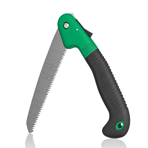 Scotts 7.5 in. Folding Hand Saw – Compact Pruning Saw with Sharp Steel Blade and Non-Slip Handle for Cutting Branches, Shrubs, and Small Trees – Folding Design for Safe Storage - style: Folding Saw