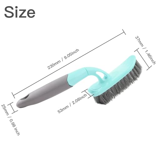 KUFUNG Scrub Brush, Cleaning Shover Scrubber with Ergonomic Handle Bristles for Bathroom Shower Sink Carpet Floor (9 inch, Blue)