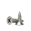 #4 Flat Head Phillips Wood Screws 150Pcs, 304 Stainless Steel, 5/16" - color: Sliver, size: #4 x 5/16''-150pcs