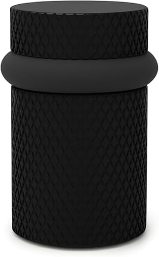 Mega Handles Knurled Floor Door Stopper Matte Black (2-Pack) - Floor Mount - color: Matte Black, size: 2 Pack