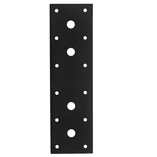 6 Pack Black Flat Tie Mending Plate Bracket for 4x4 Wood Splice