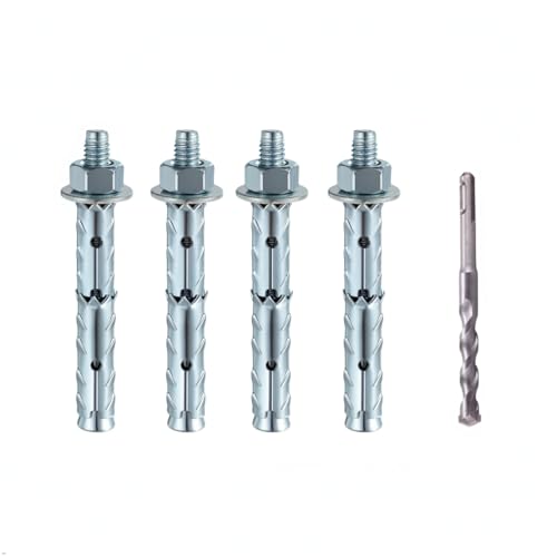 5/16×4" Heavy Duty Hollow Wall Anchors, Through-Hardened Expansion Screws for Hollow Brick, Lightweight Brick and Porous Block, 25 PCS,Includes Impact Drill Bit - size: 5/16×4"
